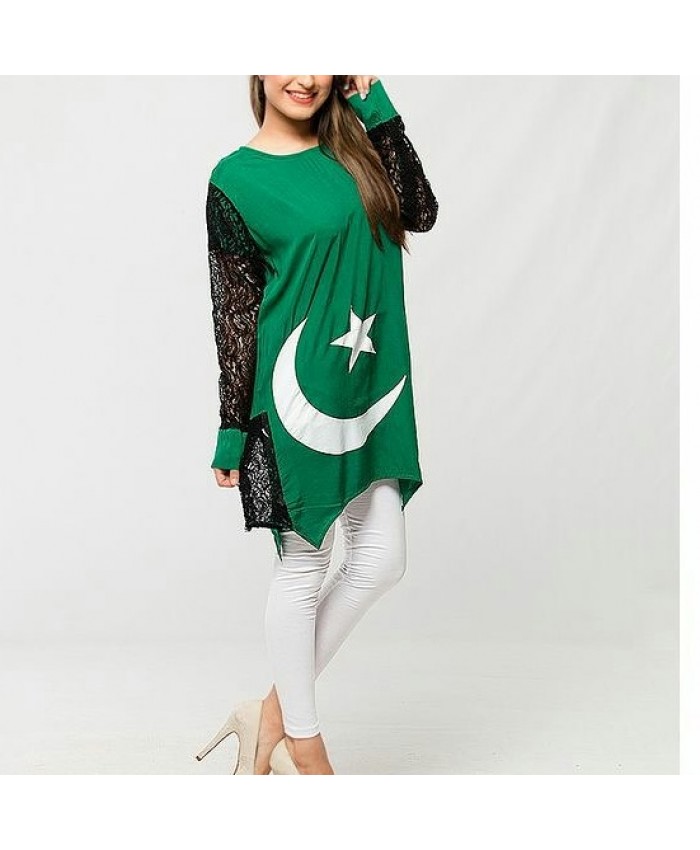 Paki Flag Lady-Net Shirt